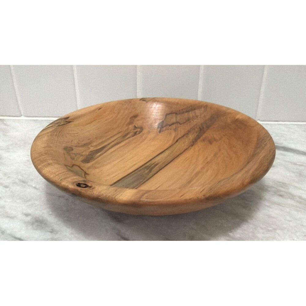 Handmade Crafted Wooden Ambrosia Maple Bowl Food Safe 6 x 2 Inches Artisan Stamp